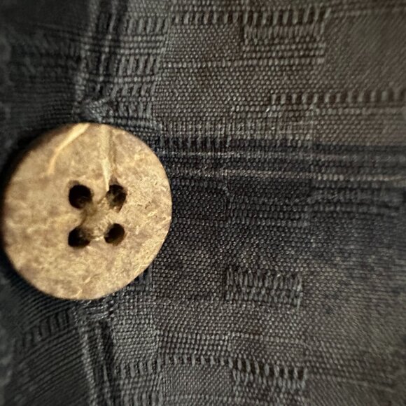 Tommy Bahama 100% Silk Shirt Mens M Gray Black Plaid Button-Up Camp Shirt Summer - Picture 4 of 10